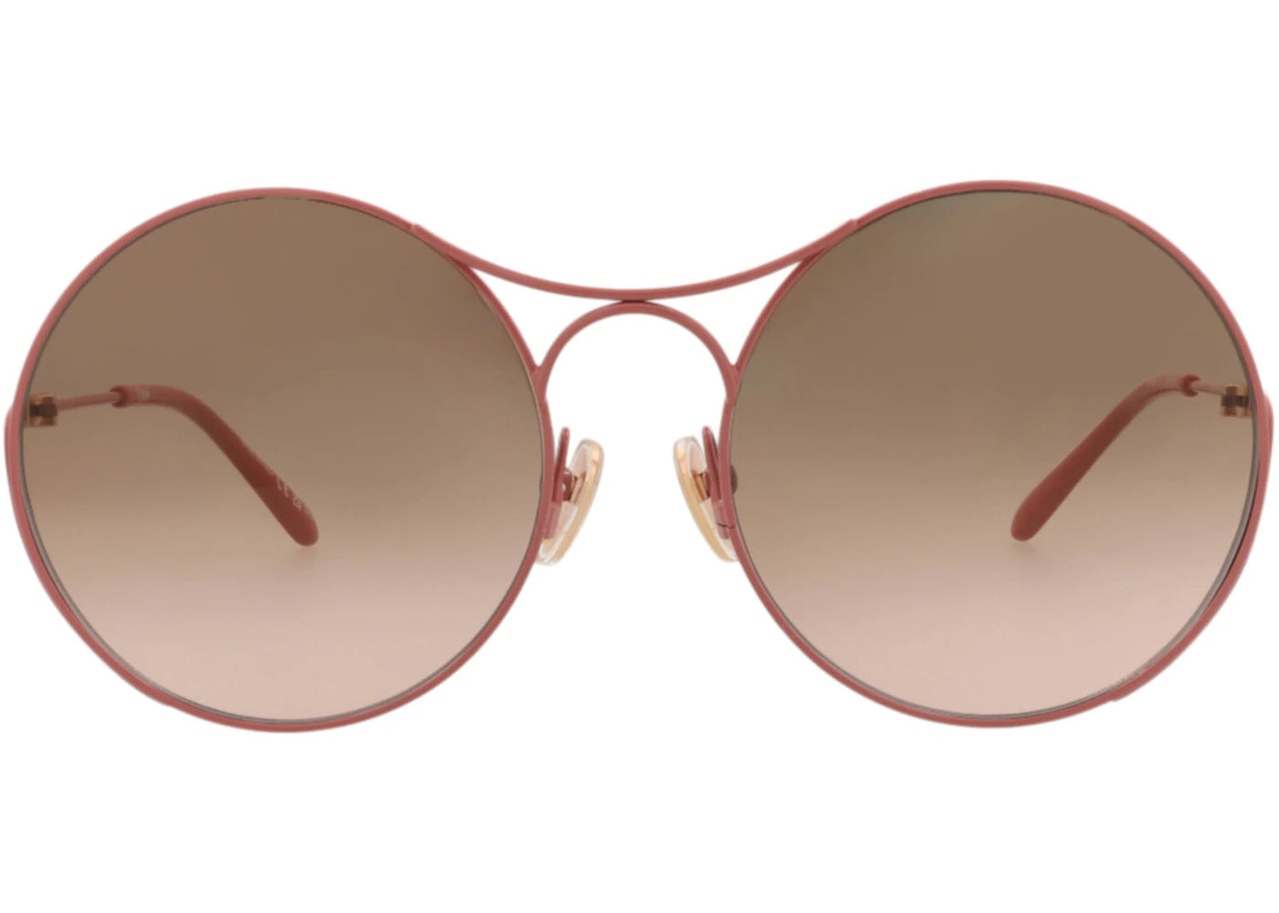 Chloe Round-Frame Metal Sunglasses Pink Pink Brown (CH0166S-30014096-004)