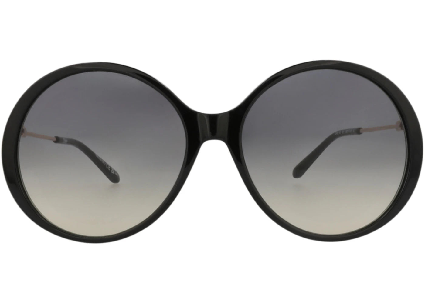 Chloe Round-Frame Recycled Acetate Sunglasses Black Gold Grey (CH0171S-30014094-001)