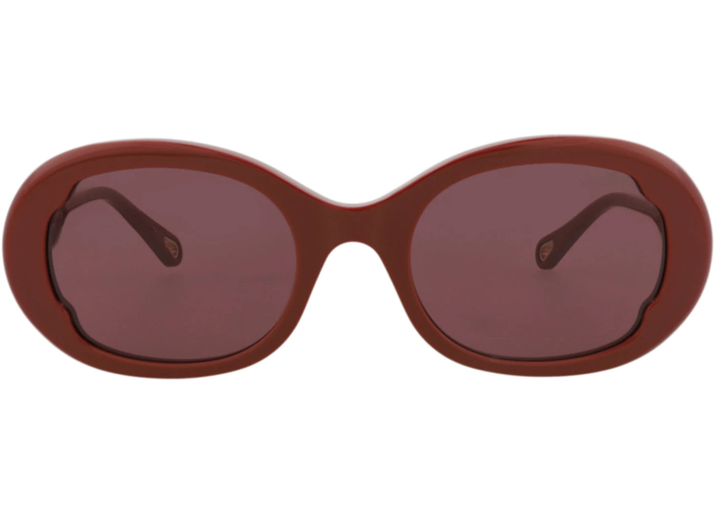 Chloe Round-Frame Recycled Acetate Sunglasses Burgundy Violet (CH0197S-30014682-004)