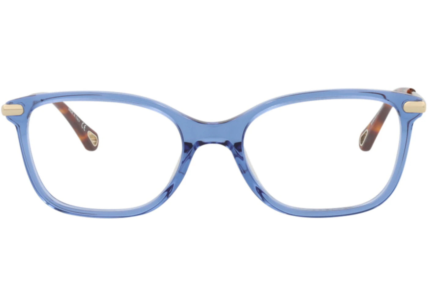 Chloe Square-Frame Bio Acetate Optical Frames Blue Gold Transparent (CH0059O-30011441-004)