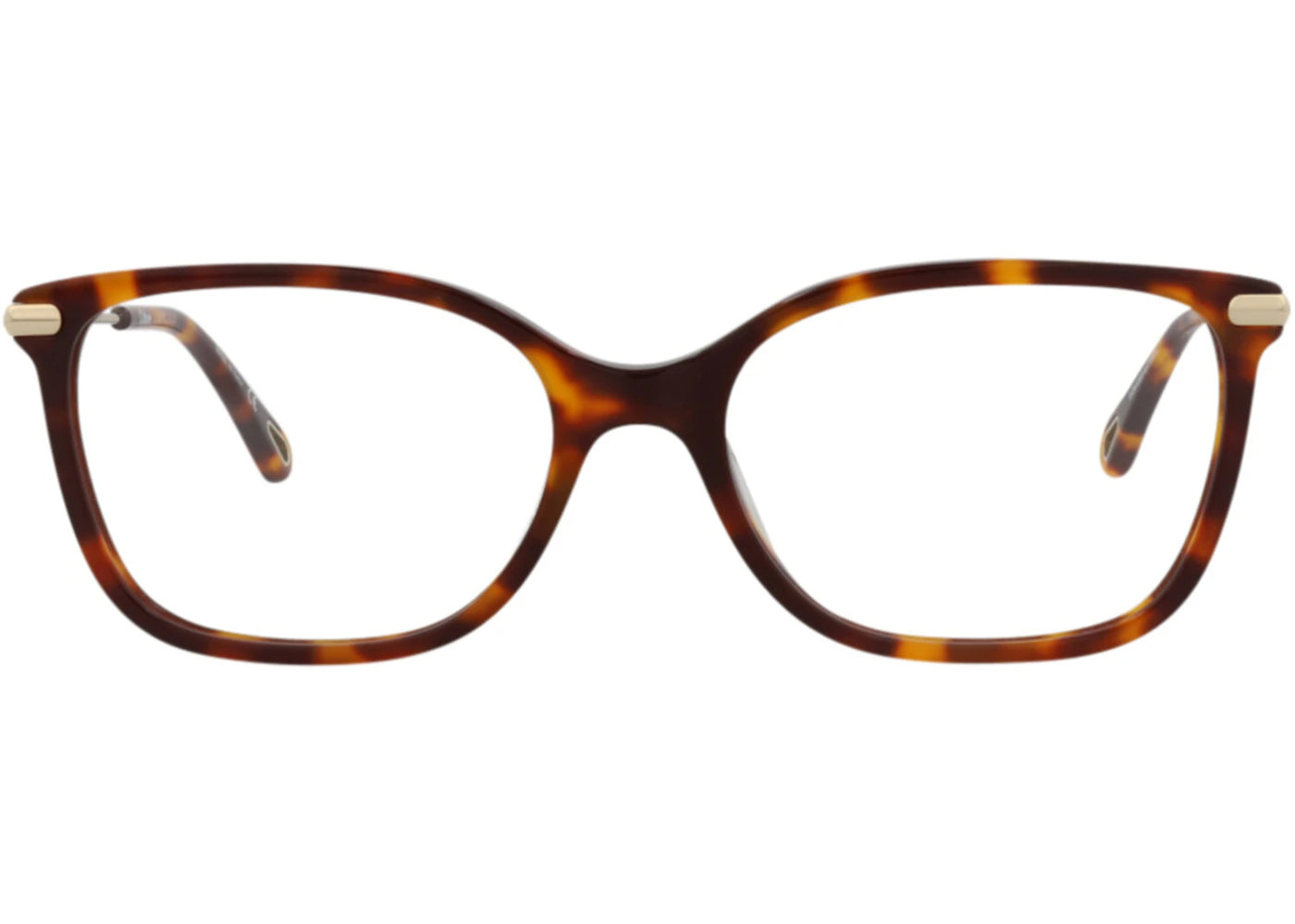 Chloe Square-Frame Bio Acetate Optical Frames Havana Gold Transparent (CH0059O-30011441-009)