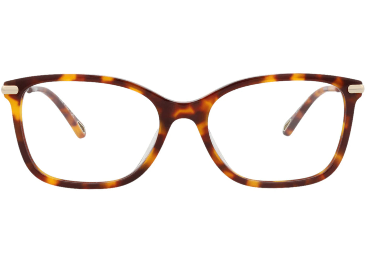 Chloe Square-Frame Bio Acetate Optical Frames Havana Gold Transparent (CH0059OA-30011515-001)
