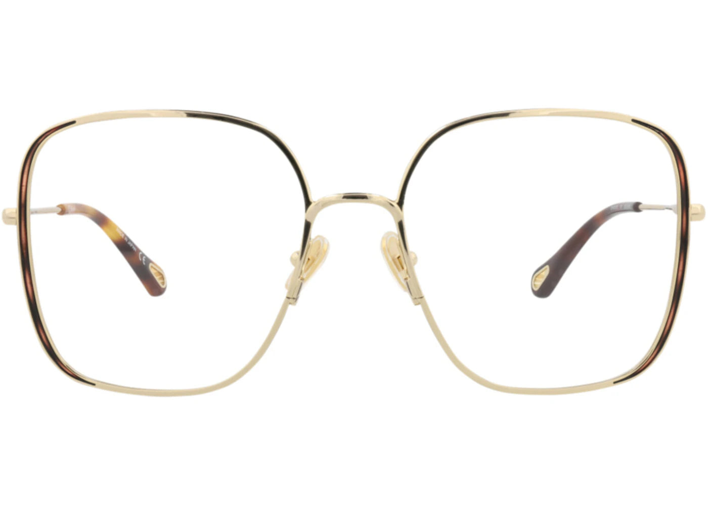 Chloe Square-Frame Metal Optical Frames Gold Gold Transparent (CH0038O-30009845-001)