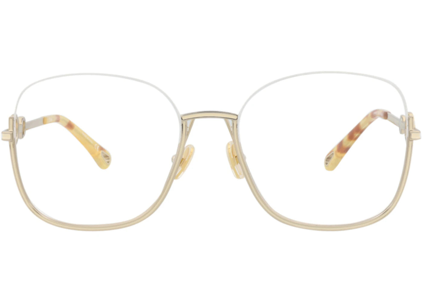 Chloe Square-Frame Metal Optical Frames Gold Gold Transparent (CH0069O-30011507-004)