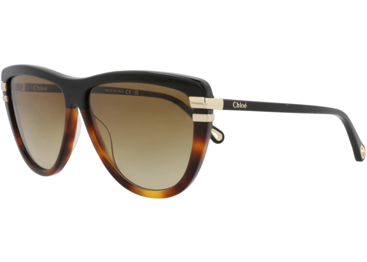 Chloe Square-Frame Recycled Acetate Sunglasses Black Black Brown (CH0203S-30014676-003)