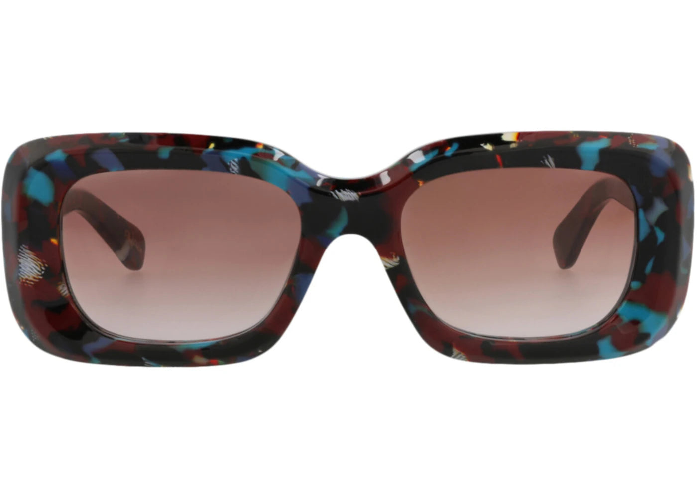 Chloe Square-Frame Recycled Acetate Sunglasses Havana Havana Red (CH0188S-30014662-006)