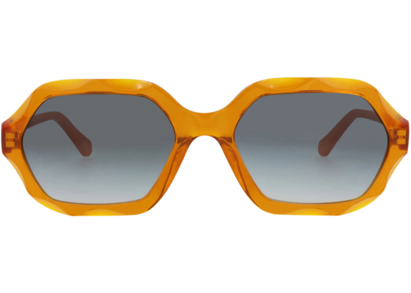 Chloe Square-Frame Recycled Acetate Sunglasses Orange Orange Grey (CH0227S-30015142-004)