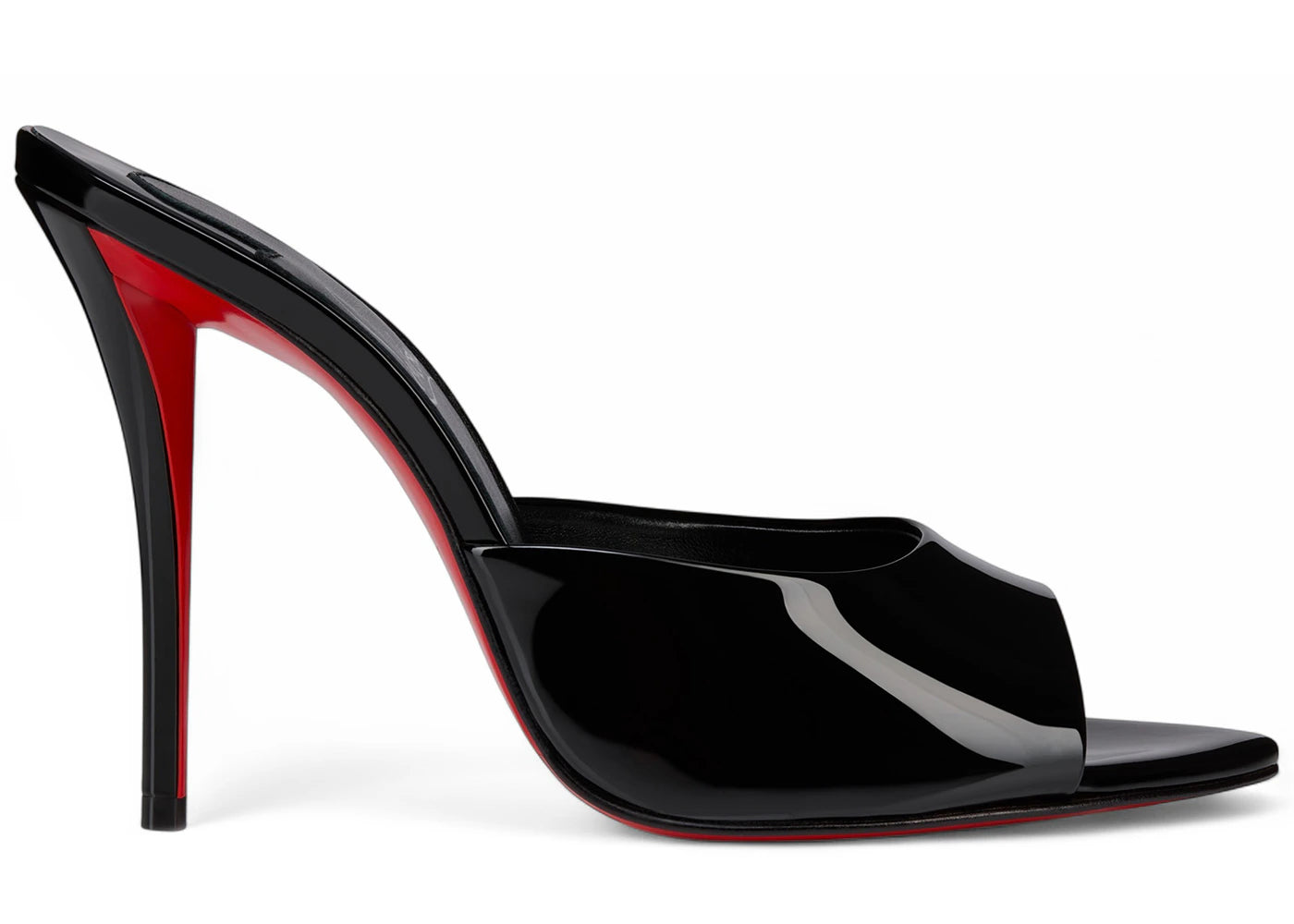 Christian Louboutin Miss Z 100mm Mule Black Patent Calf Leather
