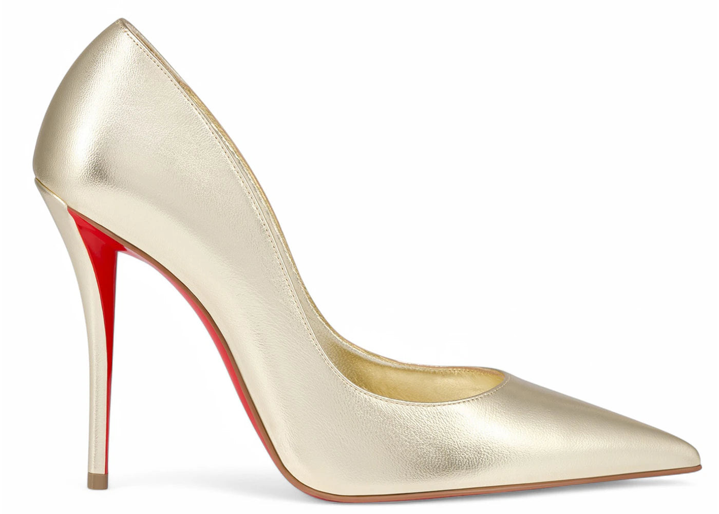 Christian Louboutin Miss Z 100mm Pump Platine Laminated Nappa Leather