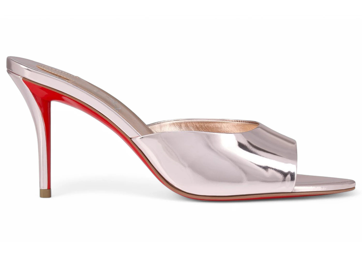 Christian Louboutin Miss Z 80mm Mule Vintage Rose Laminated Calf Leather