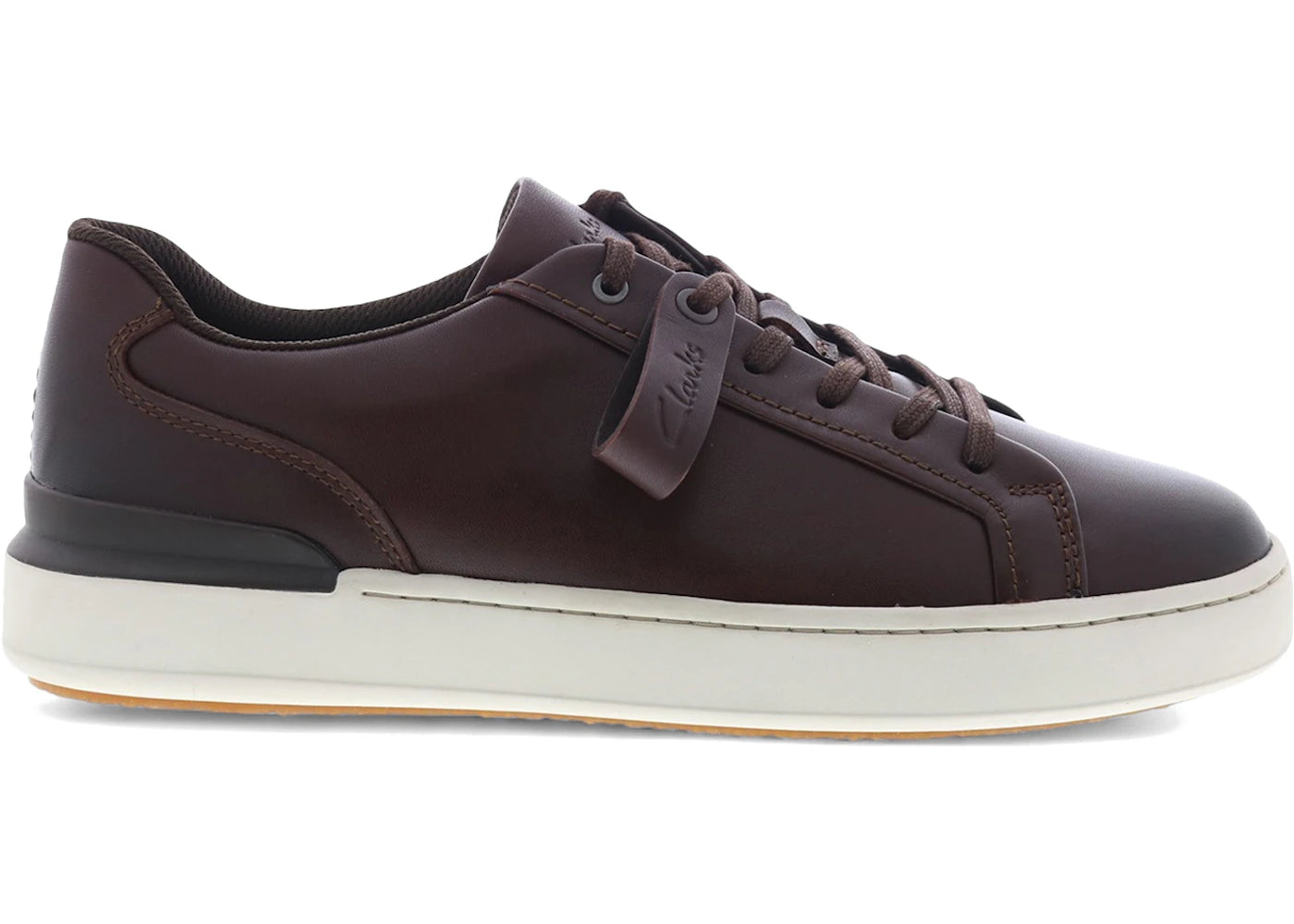 Clarks Court Lite Move Dark Tan Leather