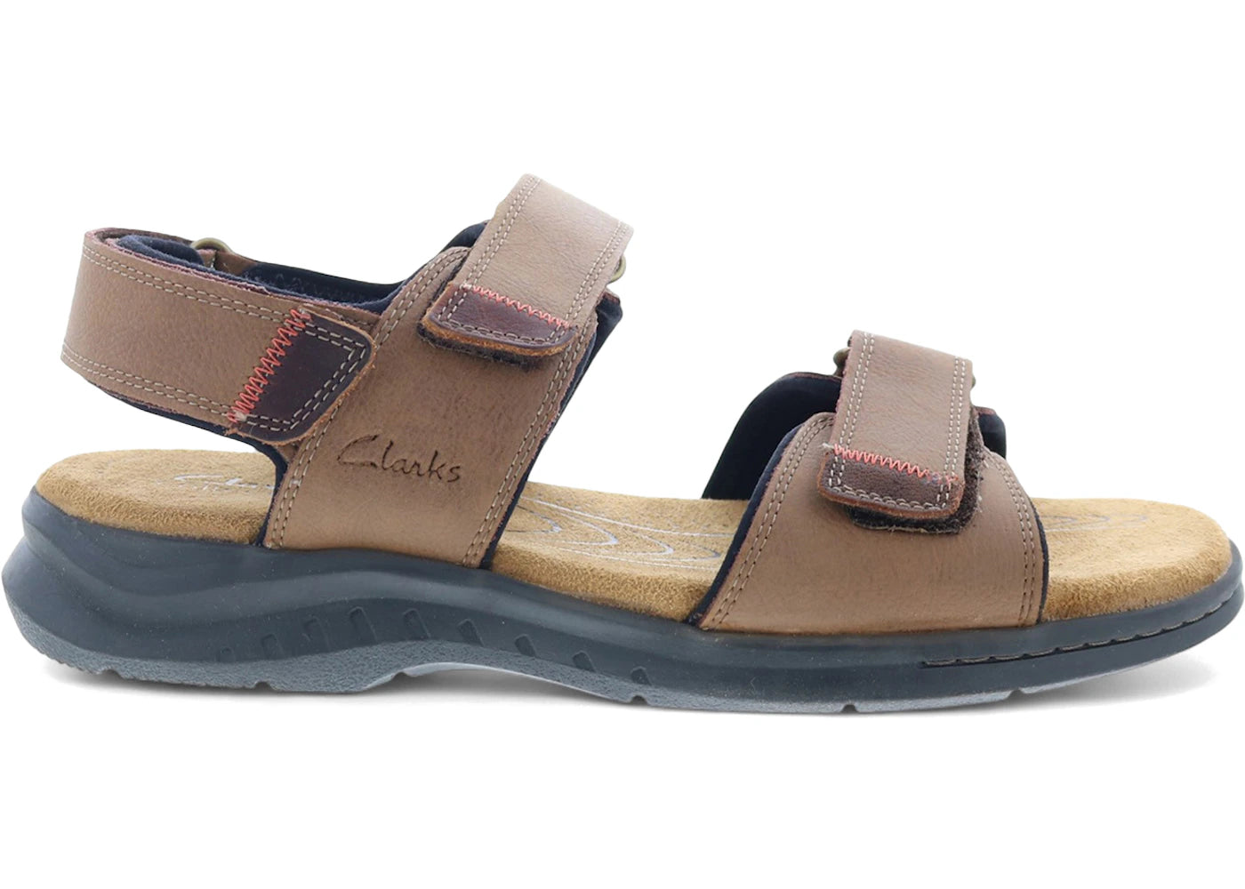 Clarks Hapsford Creek Sandals Tan Leather