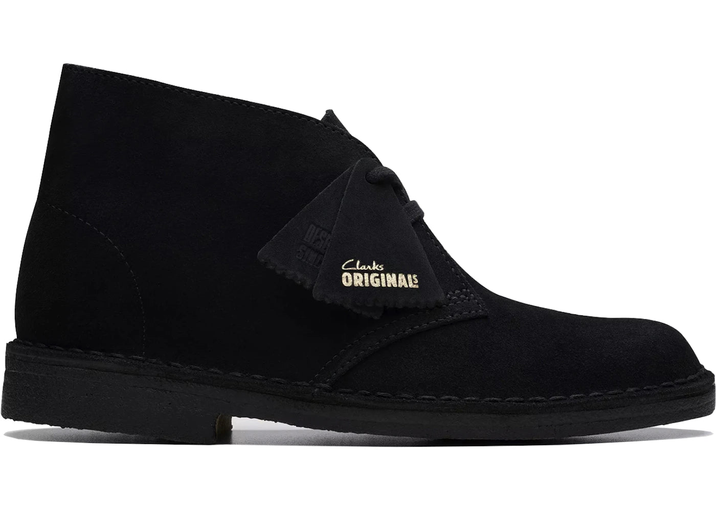 Clarks Originals Desert Boot Black Suede (Women's)