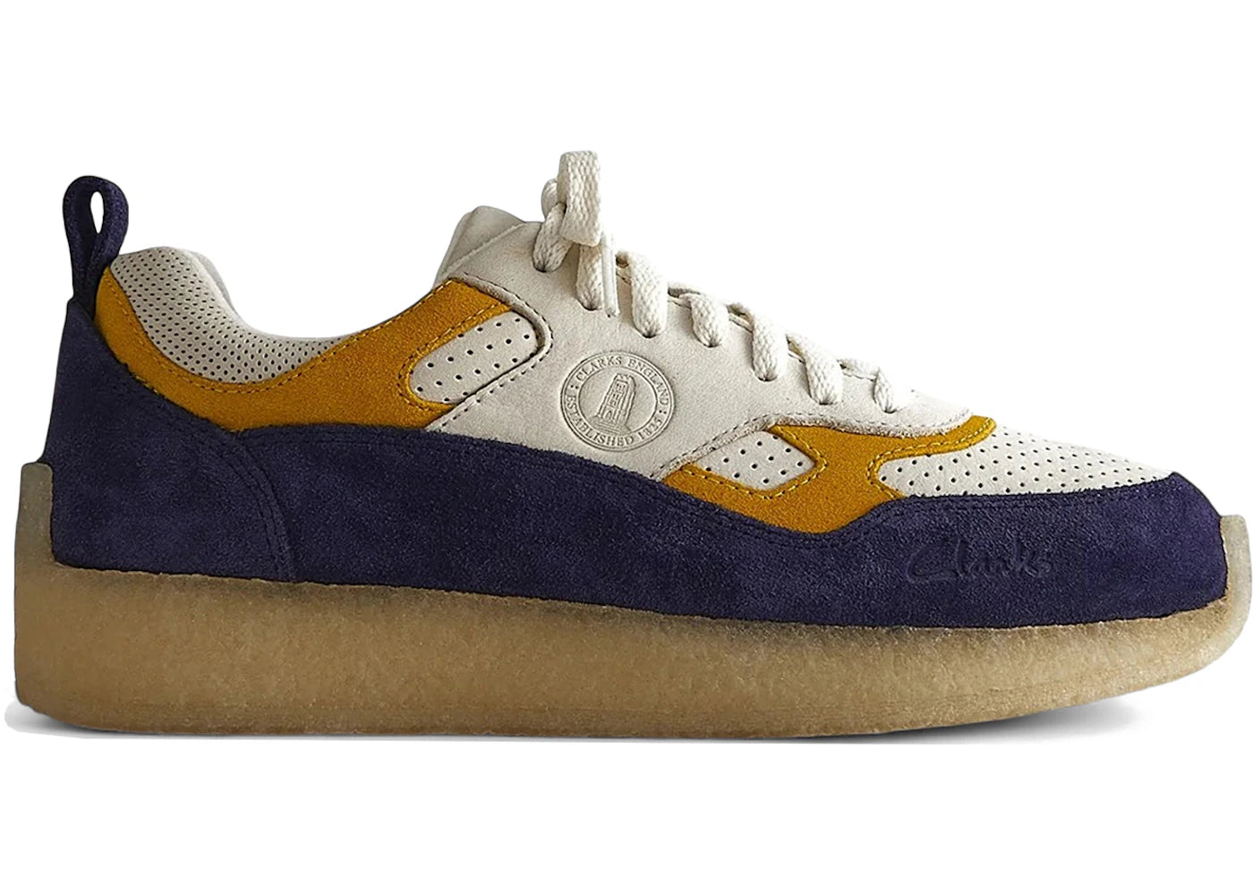 Clarks Originals Lockhill Ronnie Fieg Kith Blue Yellow Suede
