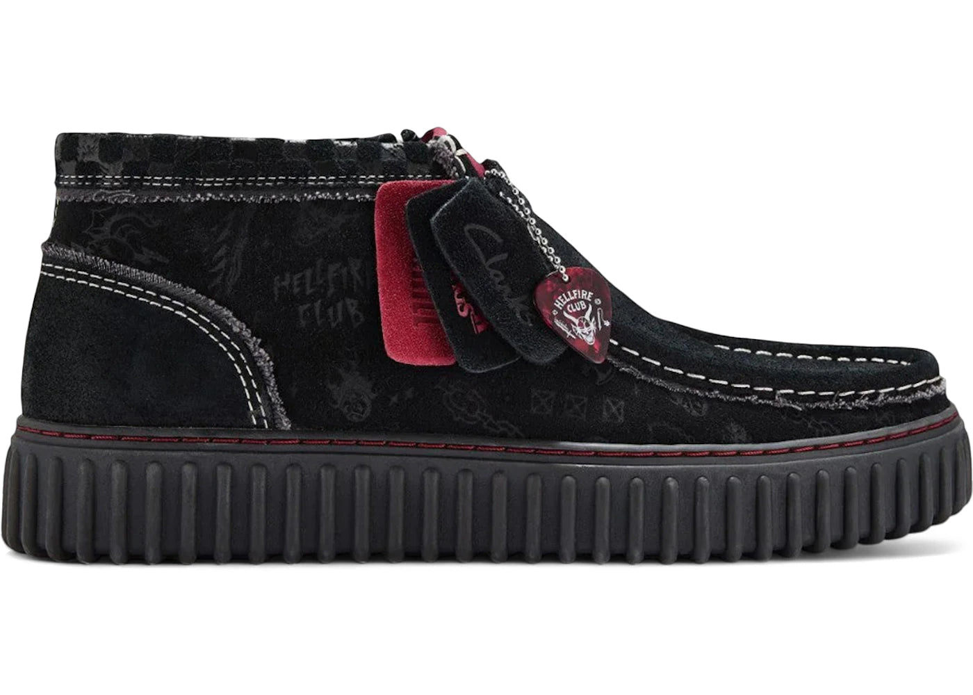 Clarks Originals Torhill Hi Stranger Things Hellfire Club Black