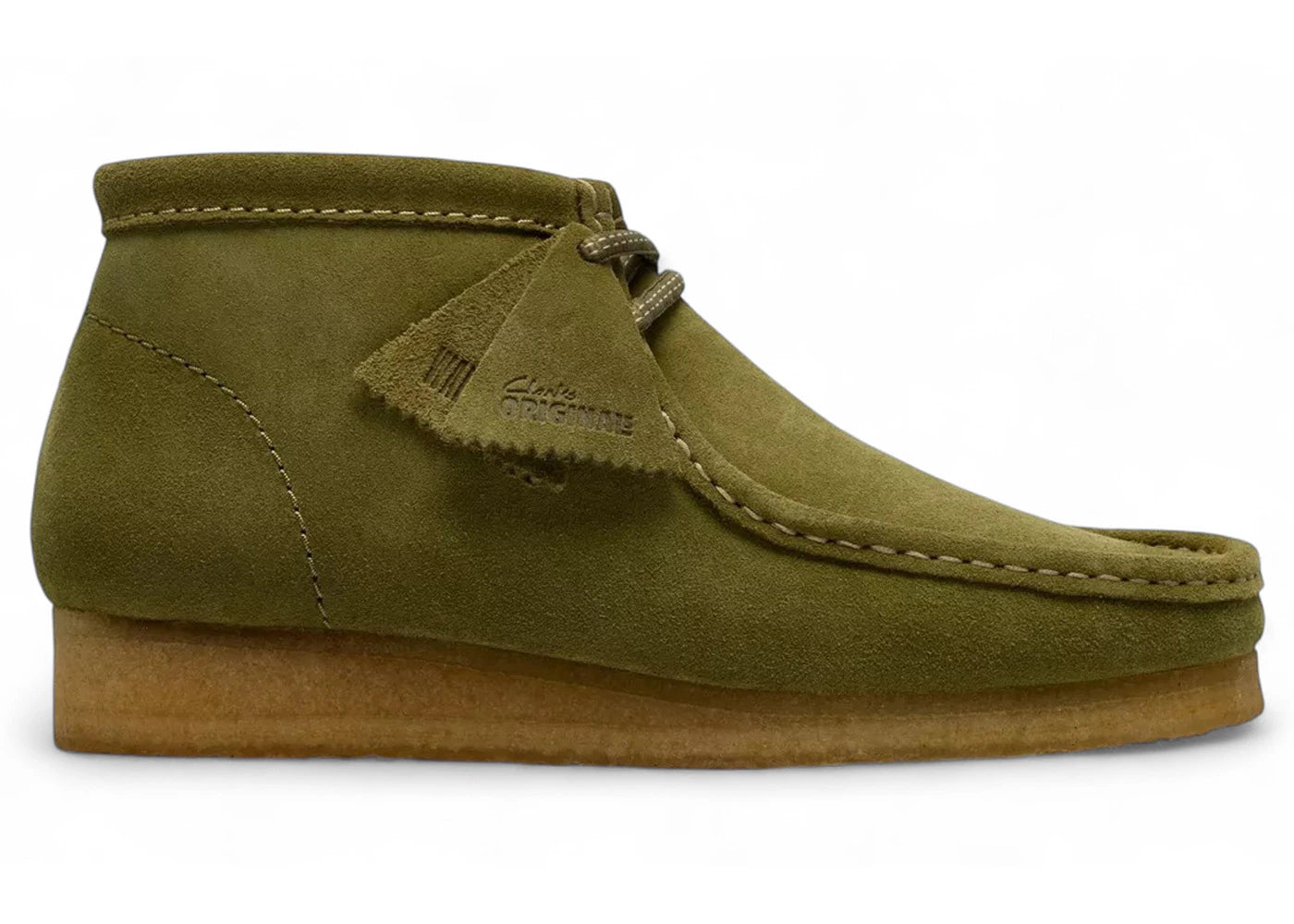 Clarks Originals Wallabee Boot Green Suede