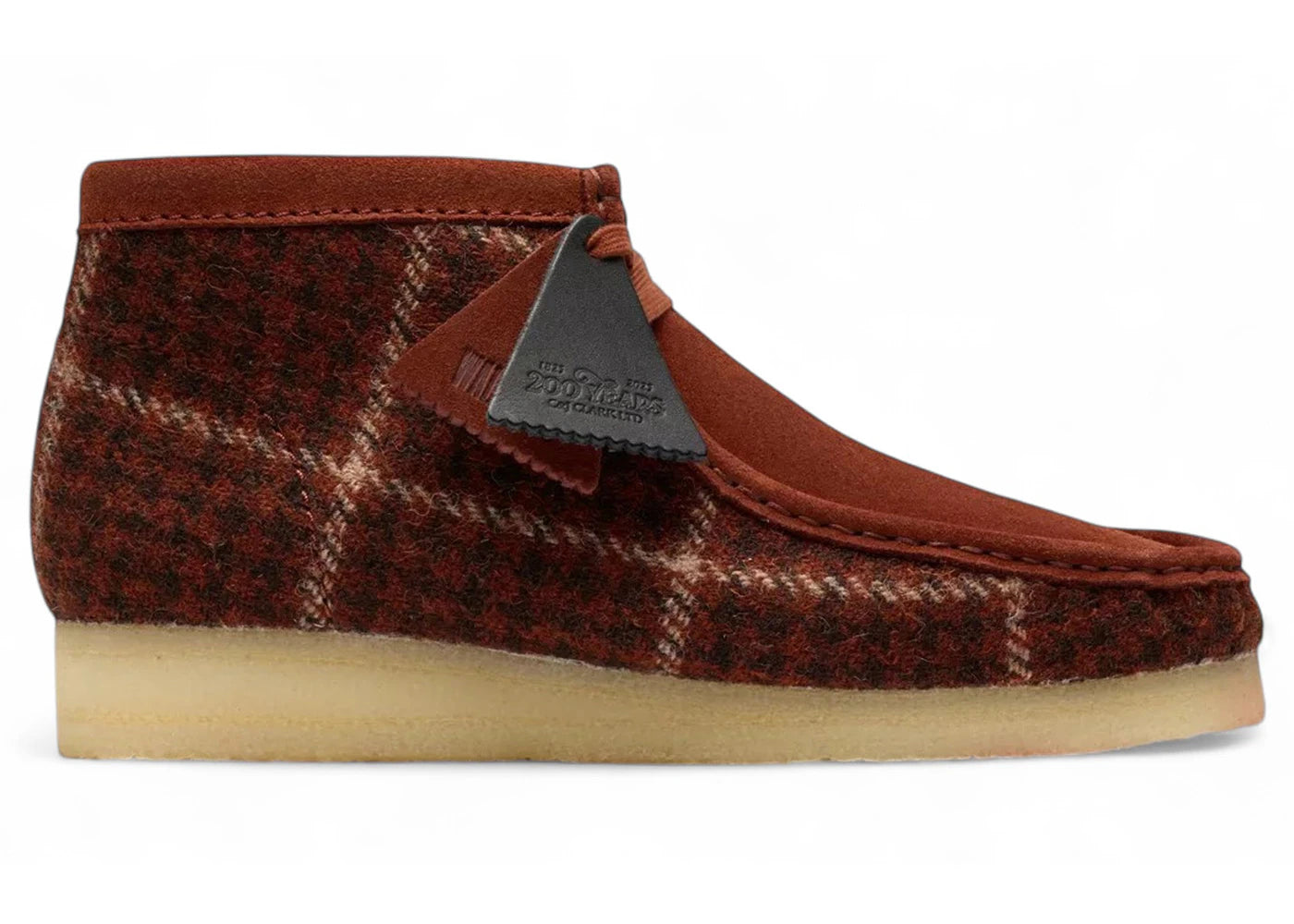 Clarks Originals Wallabee Boot Harris Tweed Red