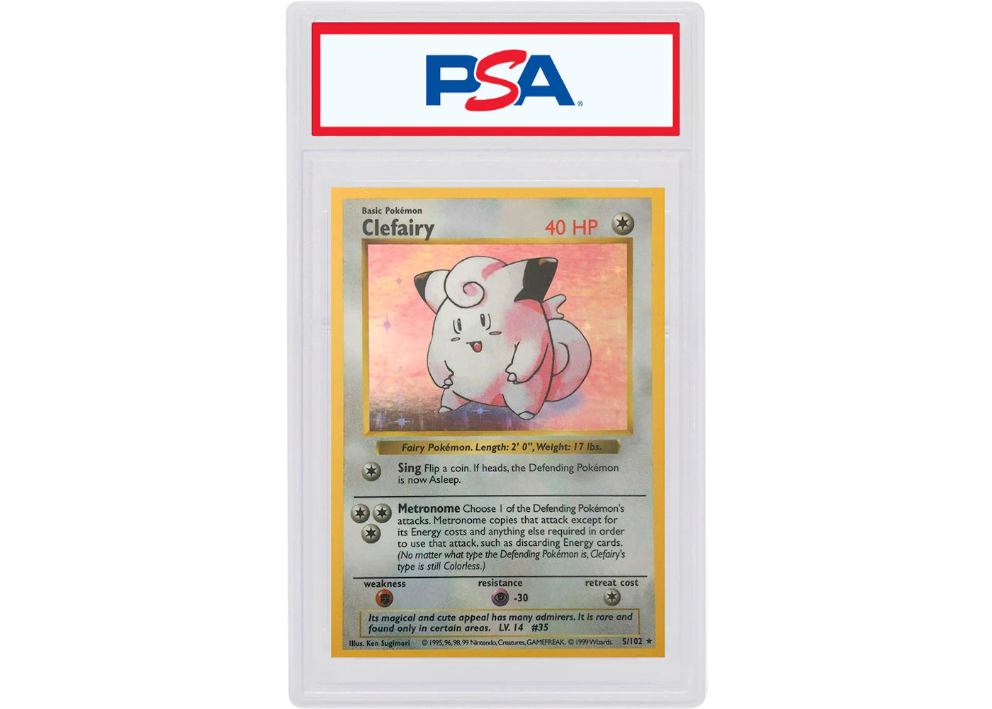 Clefairy-Holo 1999 Pokemon TCG Base Set Shadowless #5/102 (PSA or BGS Graded)
