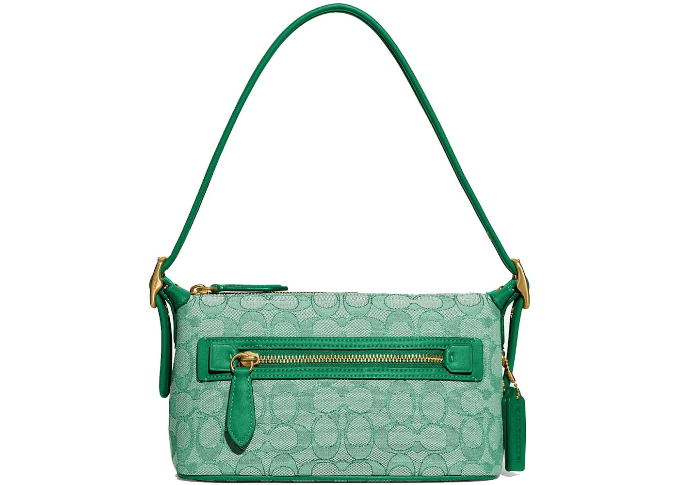 Coach Demi Bag In Signature Jacquard Brass/Green