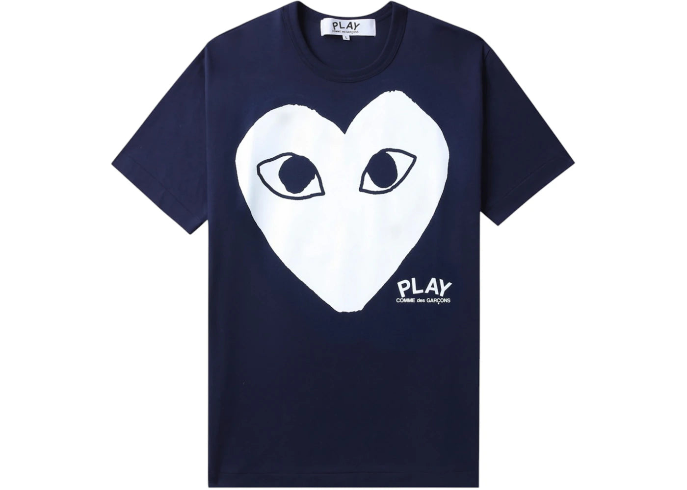 Comme des Garcons PLAY Big Heart Logo Tee Navy