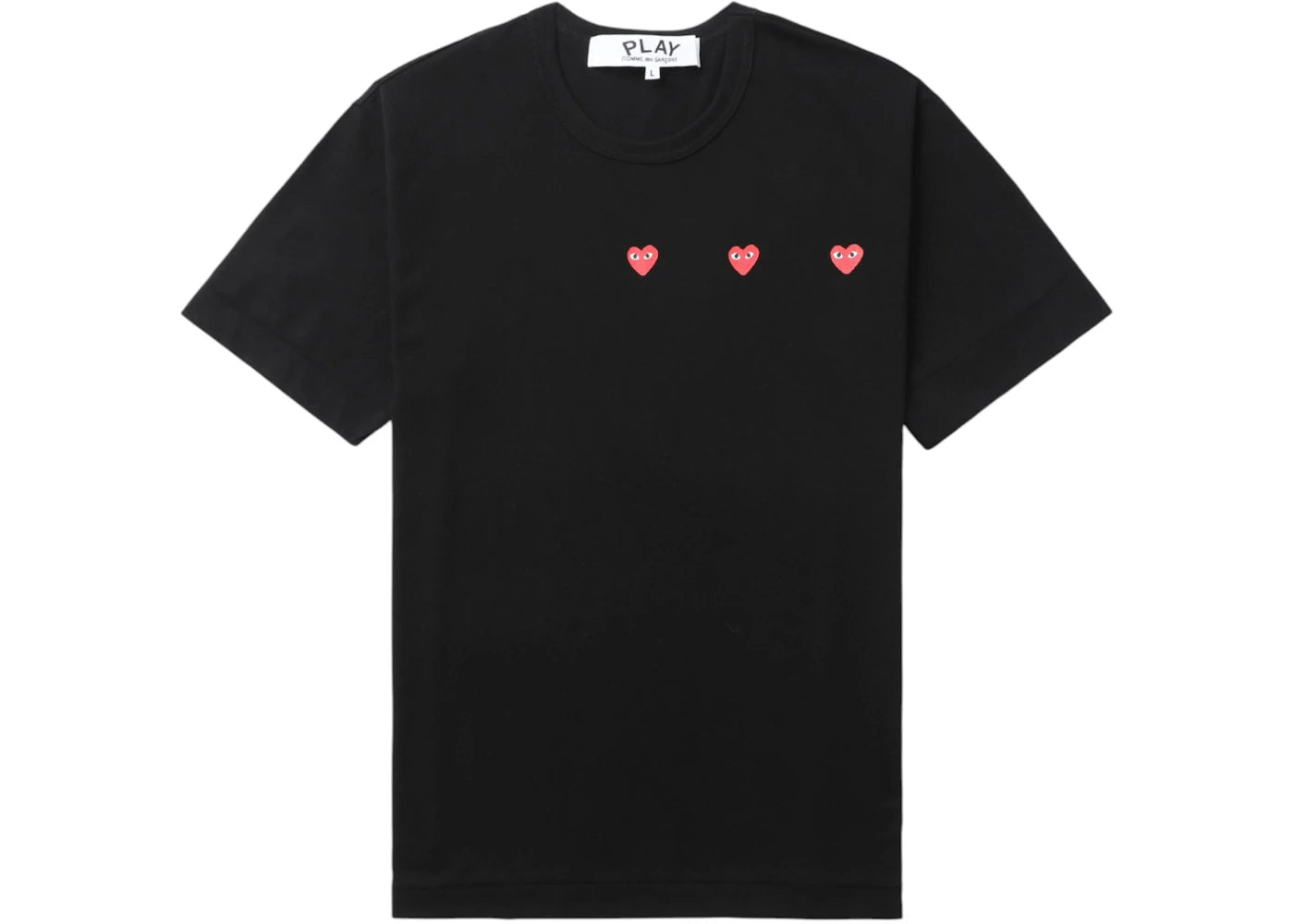 Comme des Garcons PLAY Logo Print Tee Black