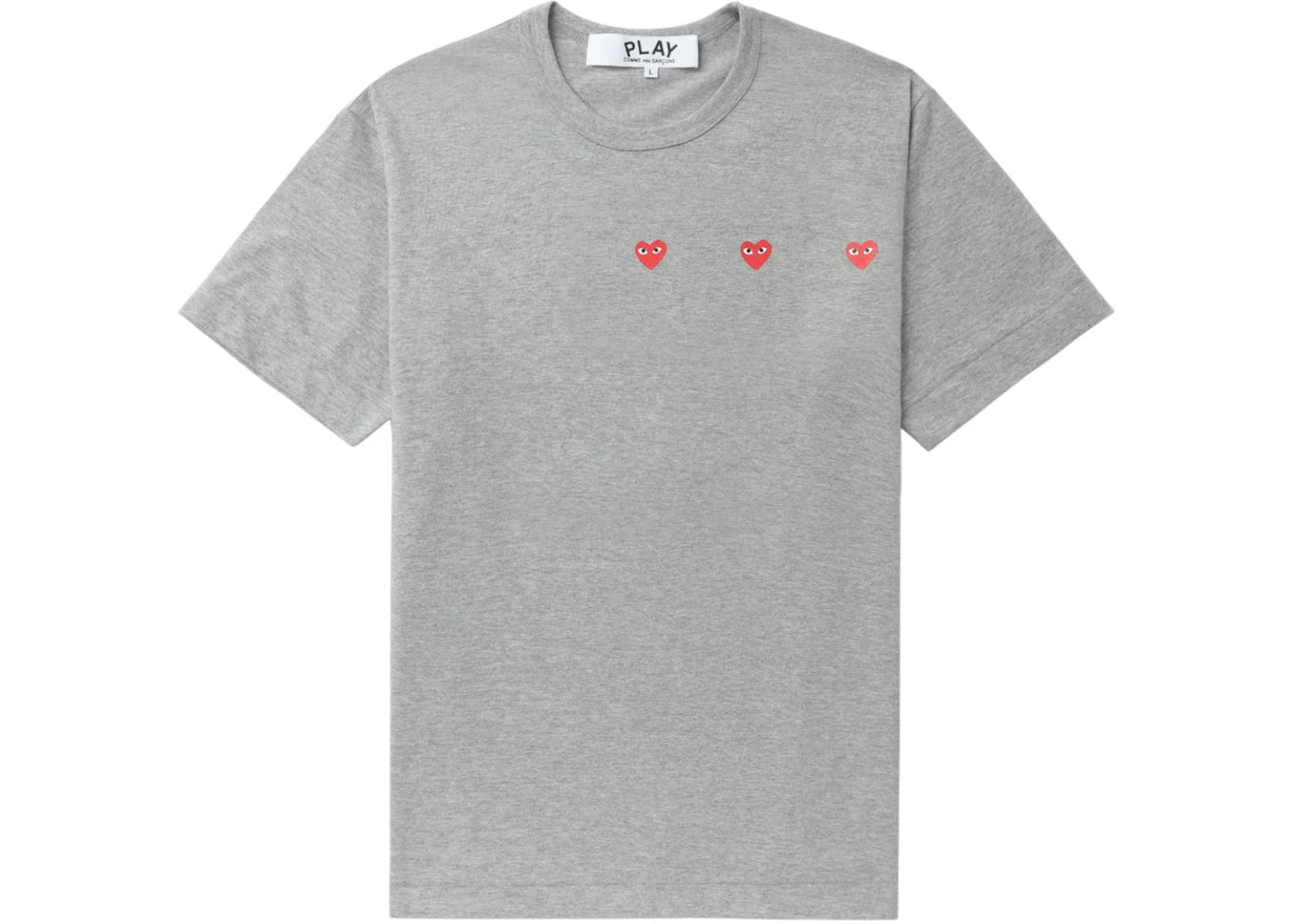 Comme des Garcons PLAY Logo Print Tee Grey