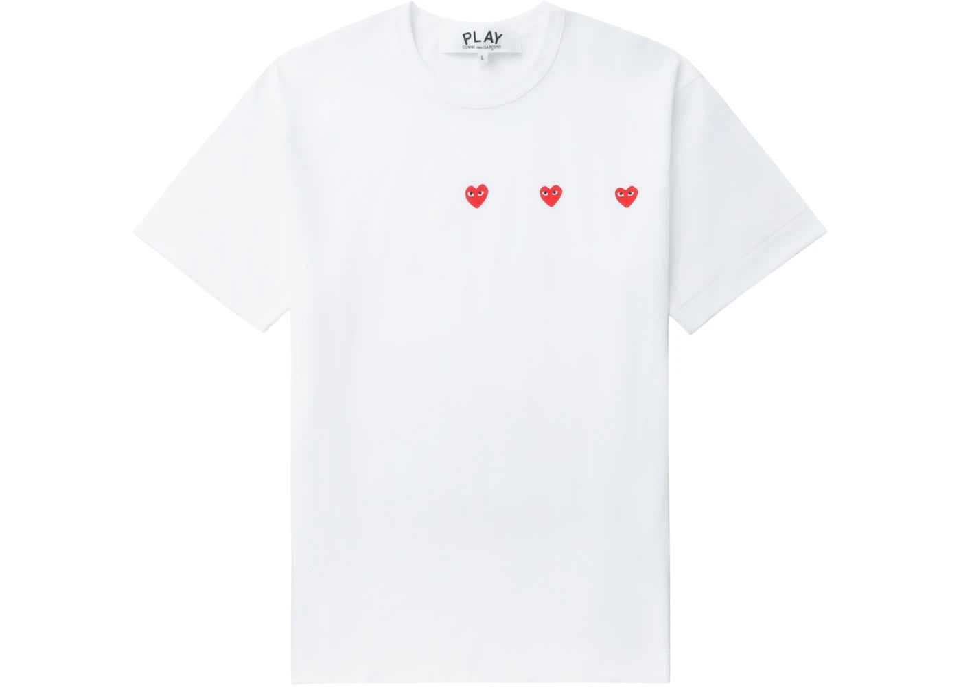 Comme des Garcons PLAY Logo Print Tee White