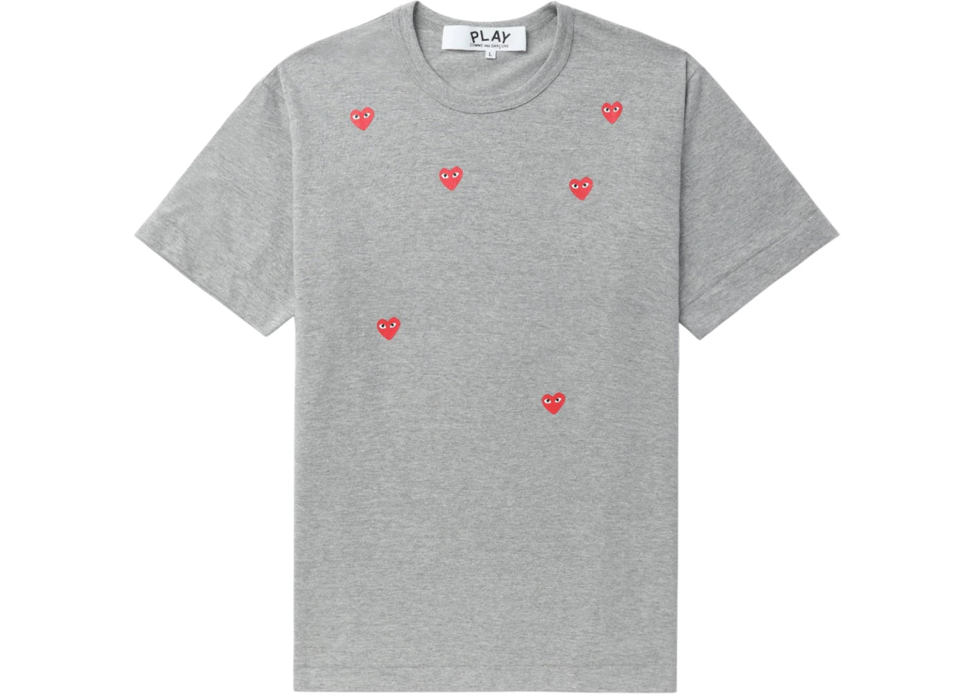 Comme des Garcons PLAY Multi Red Heart Logo Tee Grey