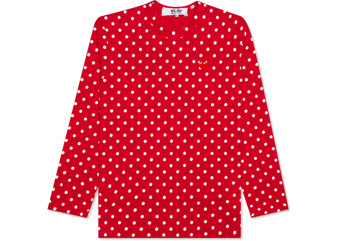 Comme des Garcons Play Polka Dot L/S T-shirt Red