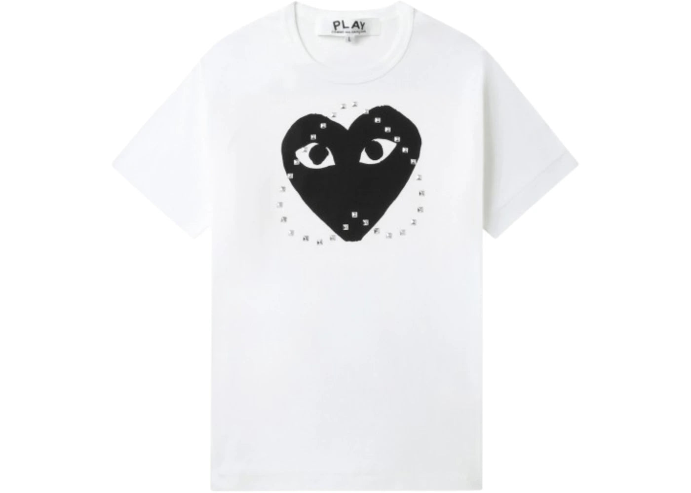 Comme des Garcons PLAY Red Heart X Studs Tee White