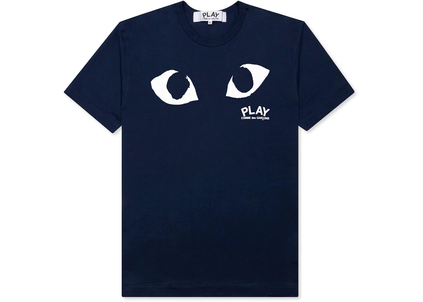 Comme des Garcons Play Women's Eyes Logo T-shirt Navy
