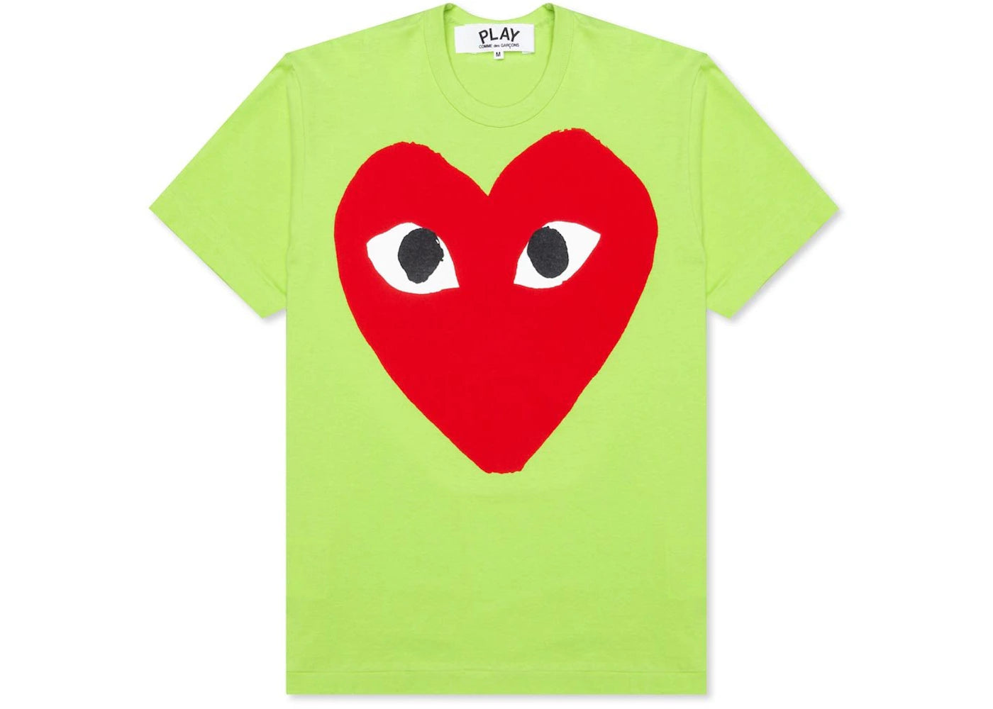 Comme des Garcons Play Women's Pastelle Red Heart T-shirt Green