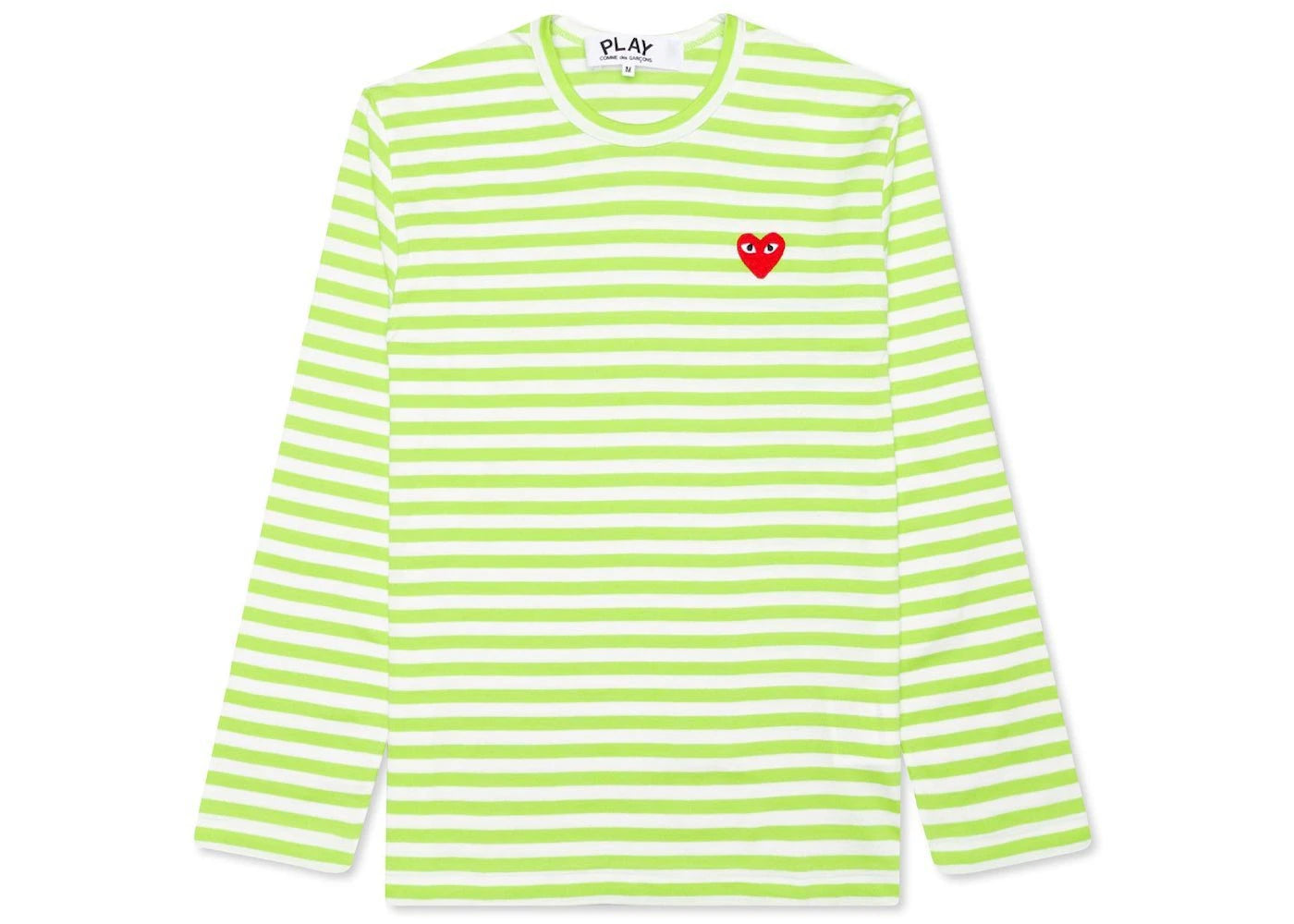 Comme des Garcons Play Women's Pastelle Striped L/S T-shirt Green/White