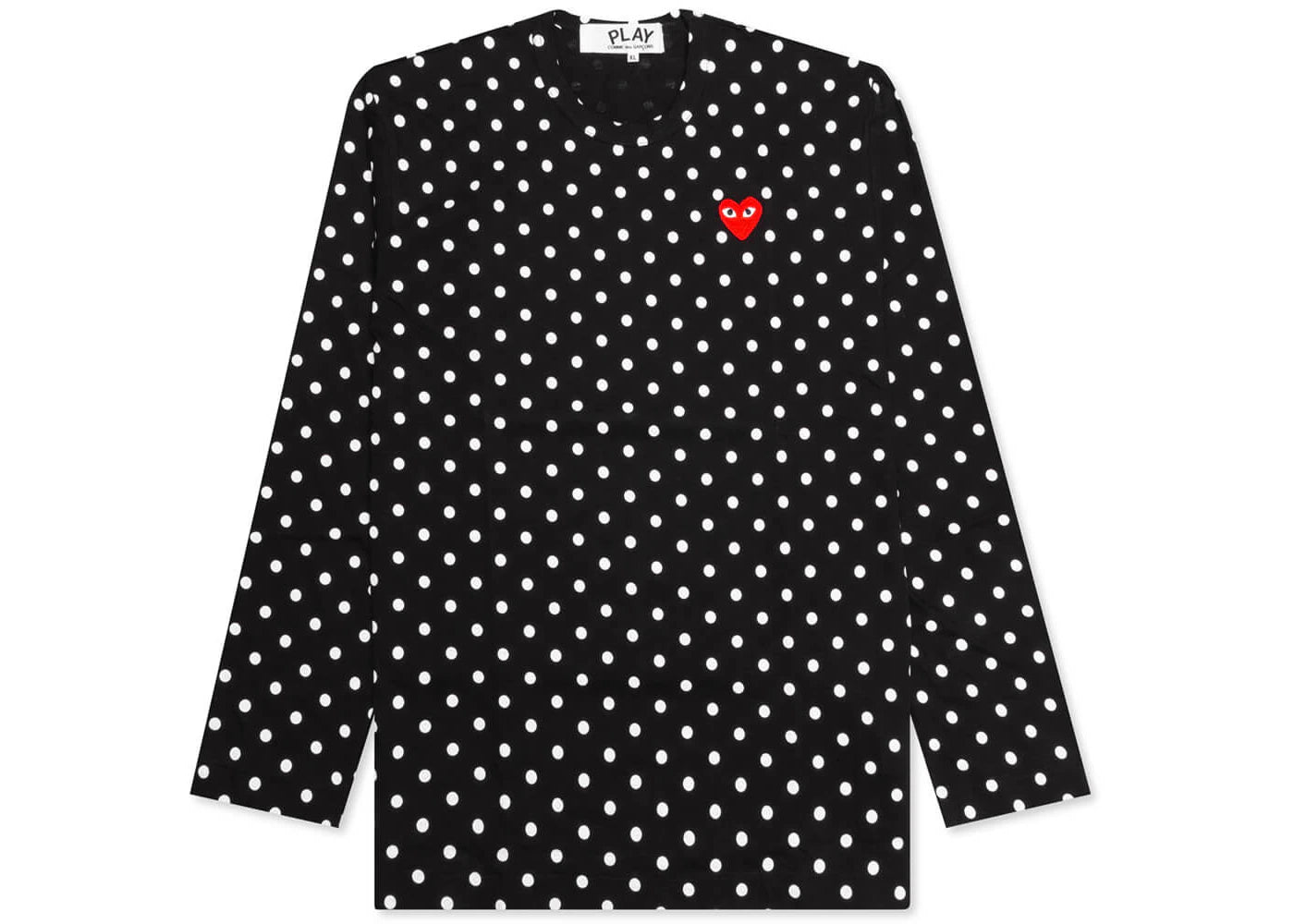 Comme des Garcons Play Women's Polka Dot L/S T-shirt Black