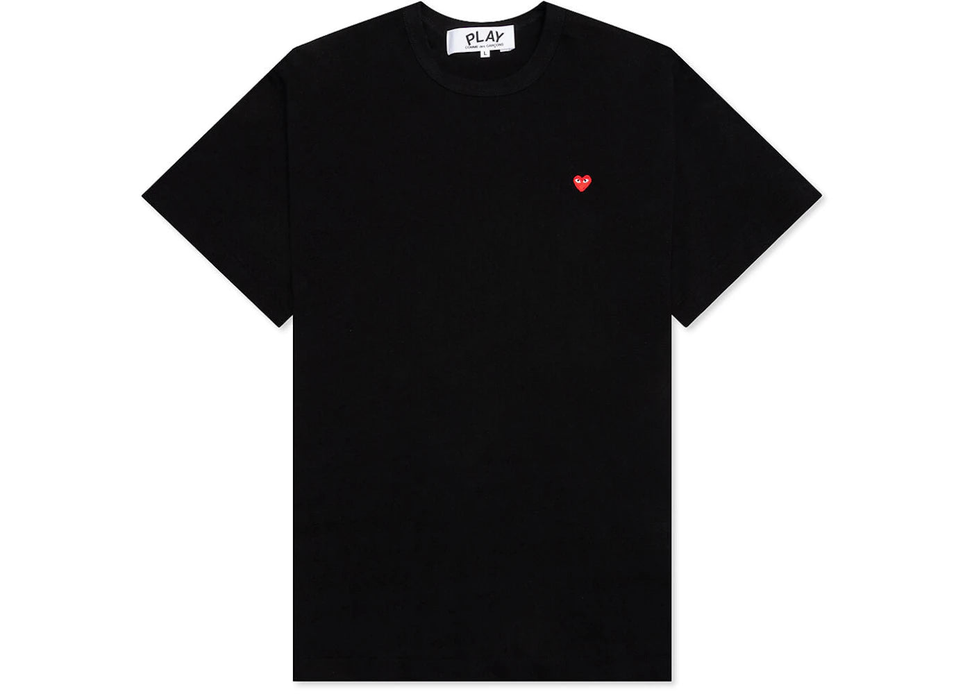 Comme des Garcons Play Women's Small Red Heart T-shirt Black
