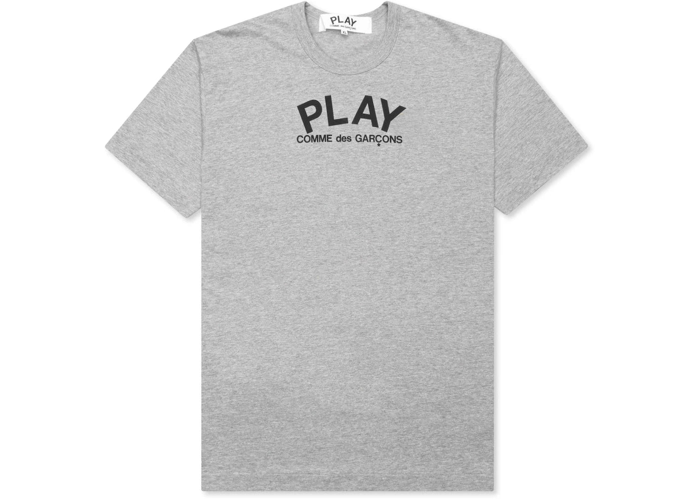 Comme des Garcons Play Women's Small Text T-shirt Grey