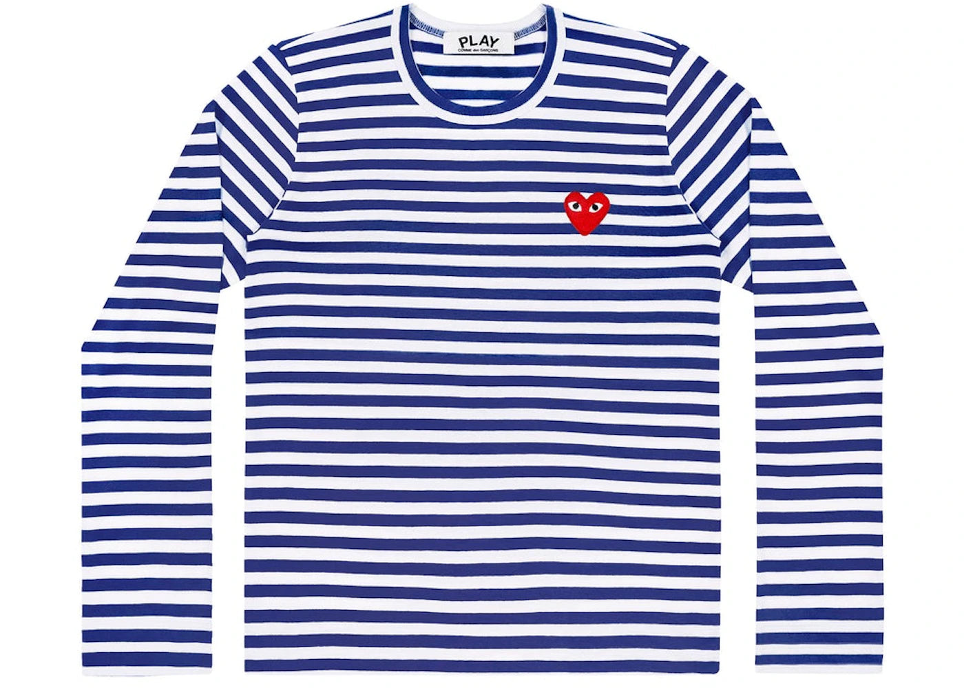 Comme des Garcons Play Women's Striped Long Sleeve T-shirt Blue/White