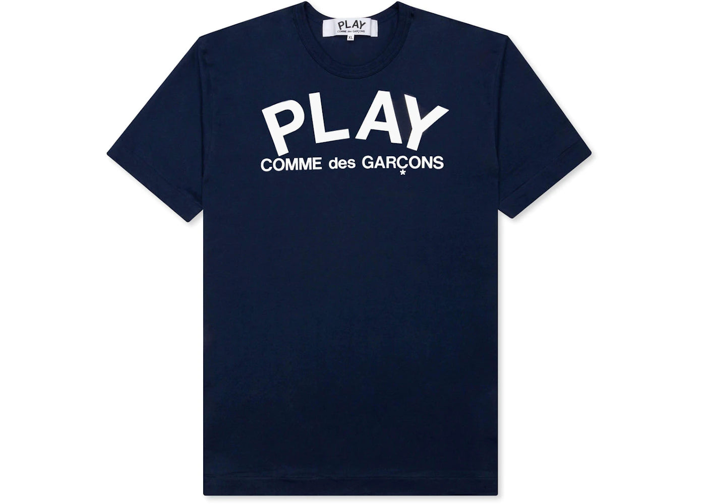 Comme des Garcons Play Women's Text T-shirt Navy