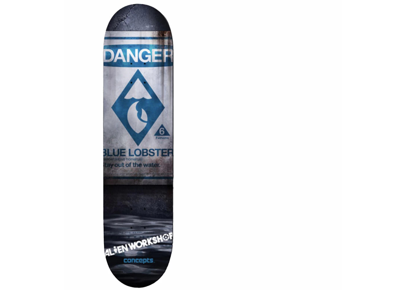 Concepts x Alien Workshop Blue Lobster Skateboard Deck Dangerous Waters
