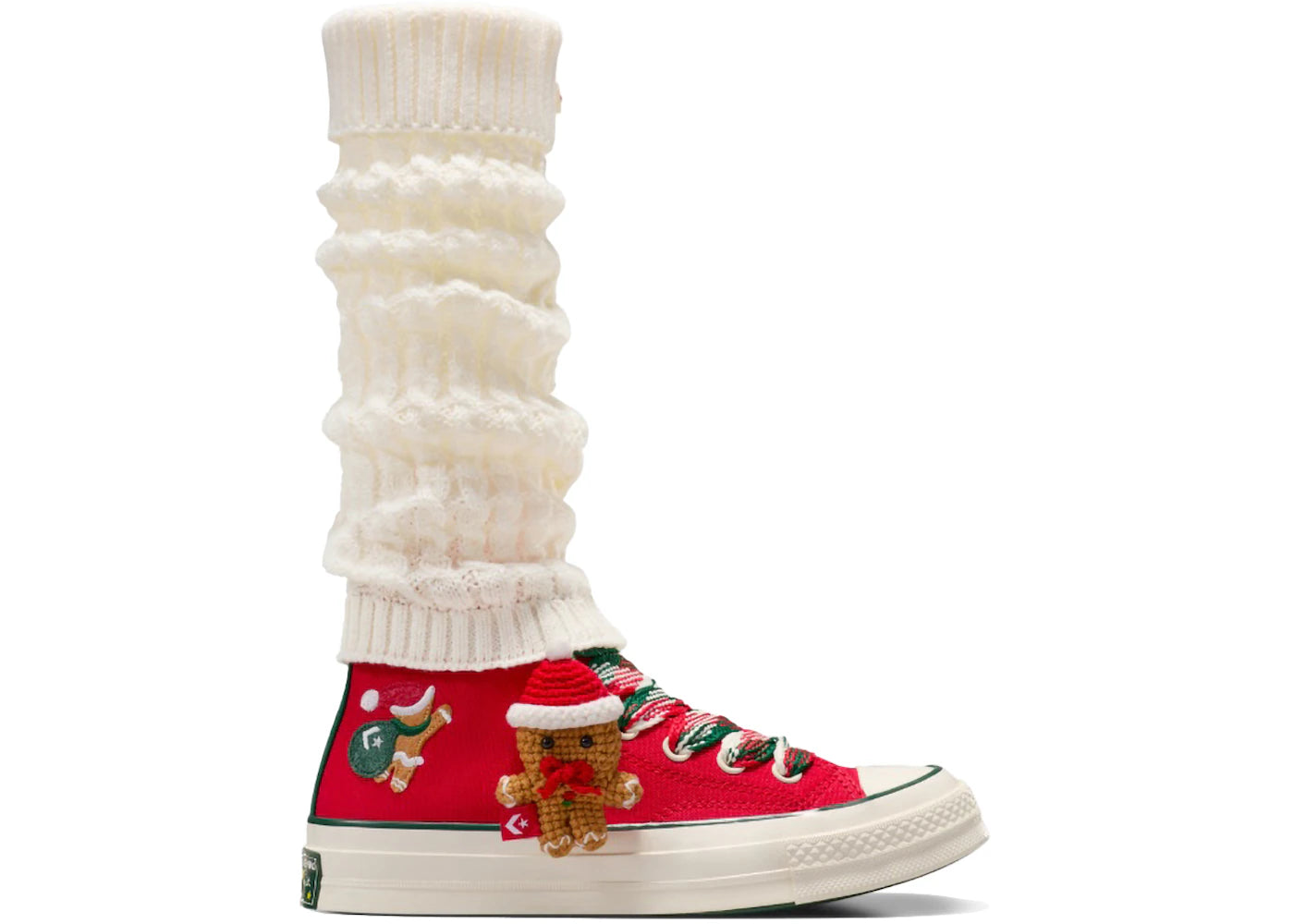 Converse Chuck 70 Hi X-Mas Gingerbread & Knit Sock Red