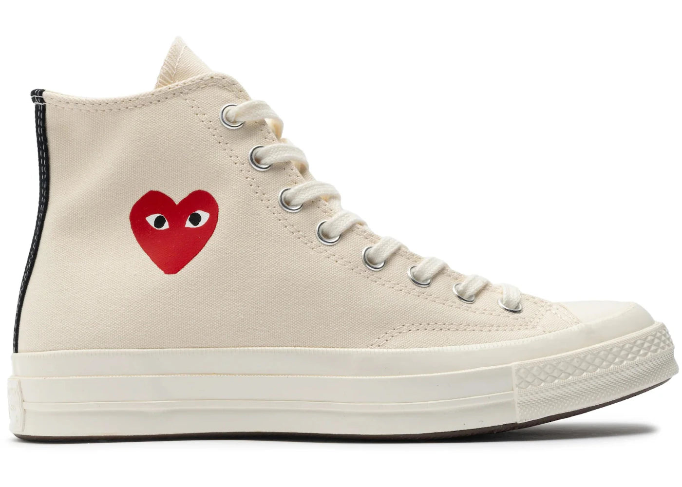 Converse Chuck Taylor All Star 70 Hi Comme des Garcons PLAY Single Heart Milk