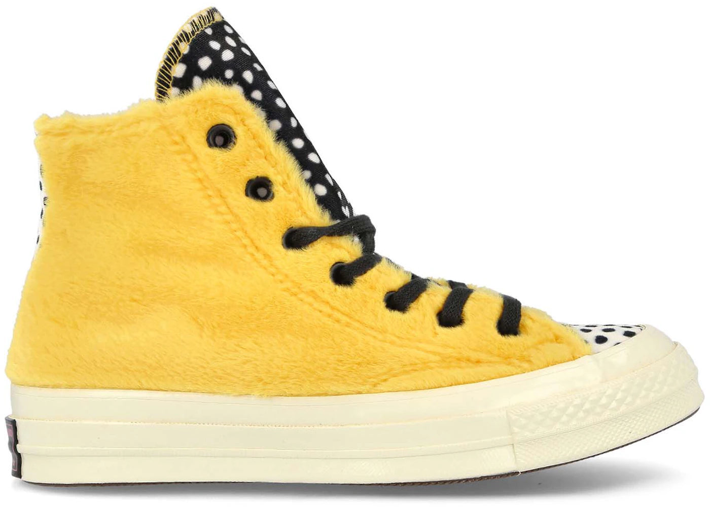 Converse Chuck Taylor All Star 70 Hi Fleece Citron Zest Polka Dot