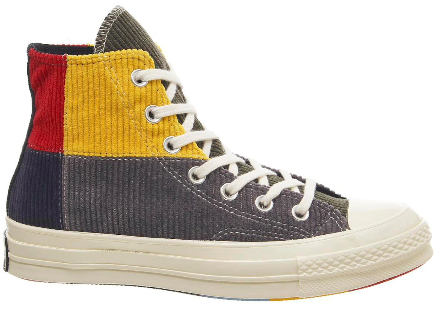 Converse Chuck Taylor All Star 70 Hi Corduroy Patchwork Gold Grey