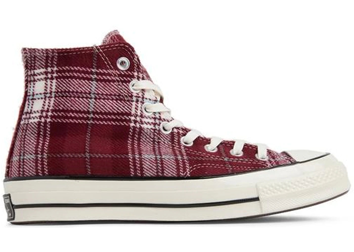 Converse Chuck Taylor All Star 70 Hi Plaid Pack Dark Burgundy