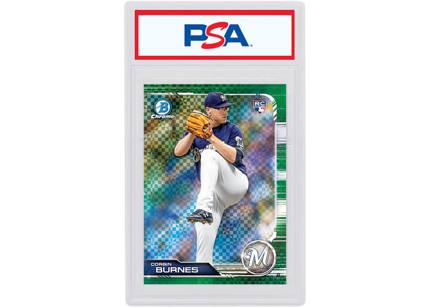 Corbin Burnes 2019 Bowman Chrome X Rookie Green X-Fractor /31 #32 (PSA or BGS Graded)