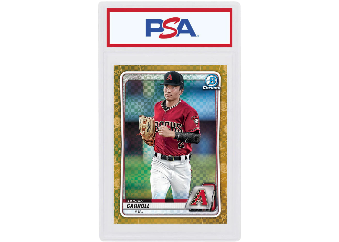 Corbin Carroll 2020 Bowman Chrome X Gold X-Fractor /3 #BCP-222 (PSA or BGS Graded)