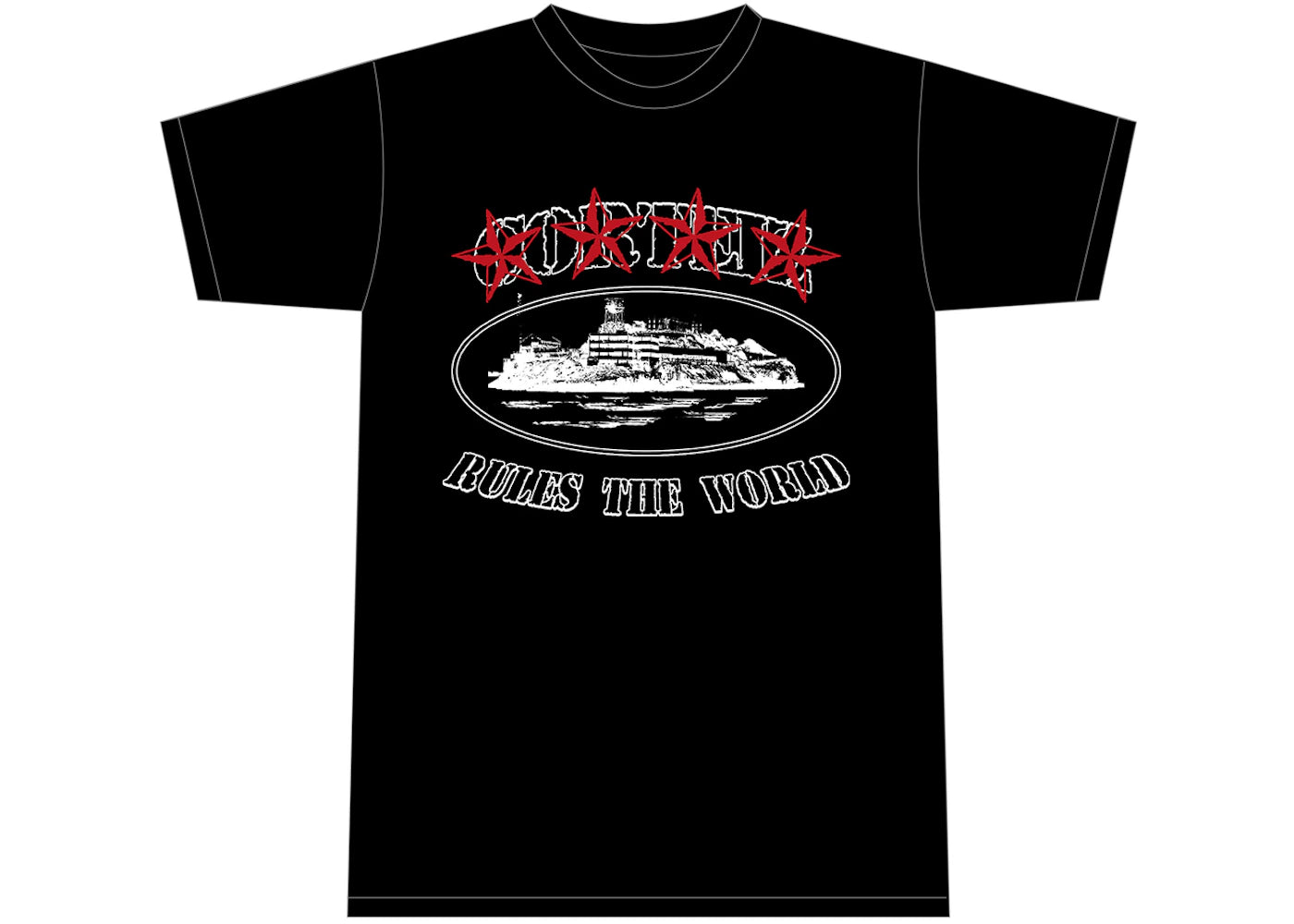 Corteiz 4Starz Alcatraz T-shirt Black