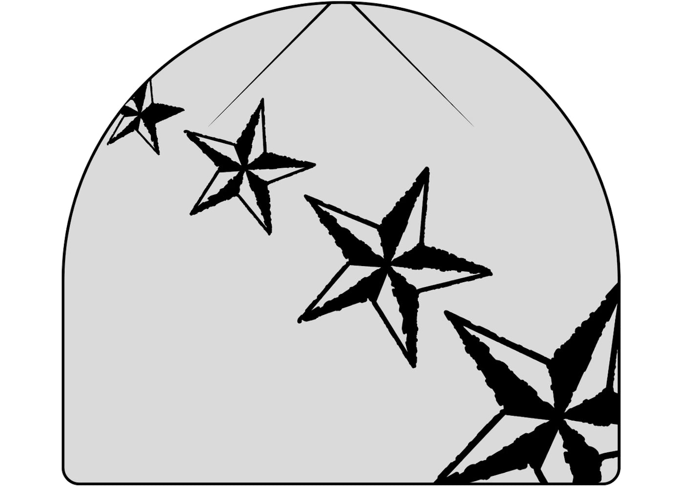 Corteiz 4Starz Skully Grey