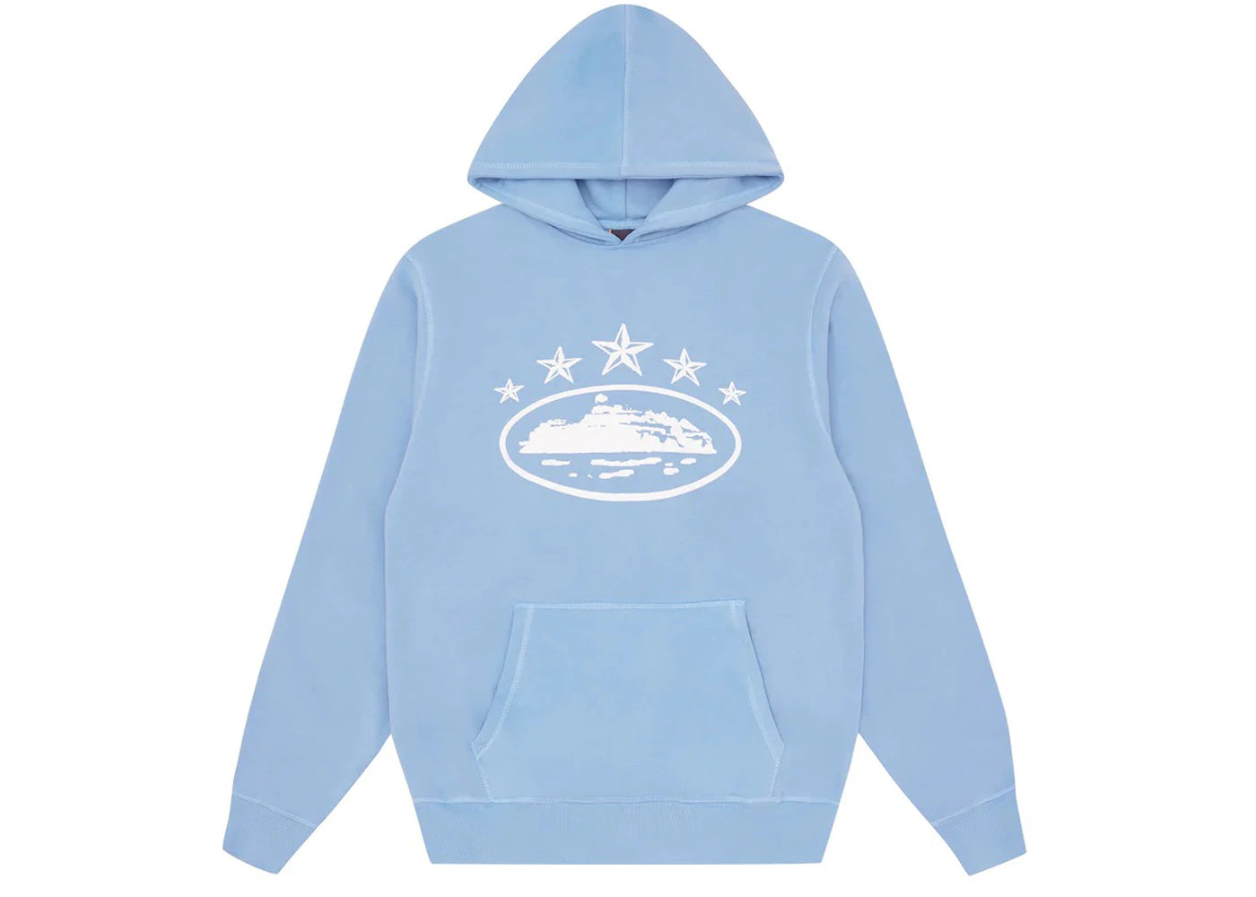Corteiz 5 Starz Alcatraz Hoodie Baby Blue