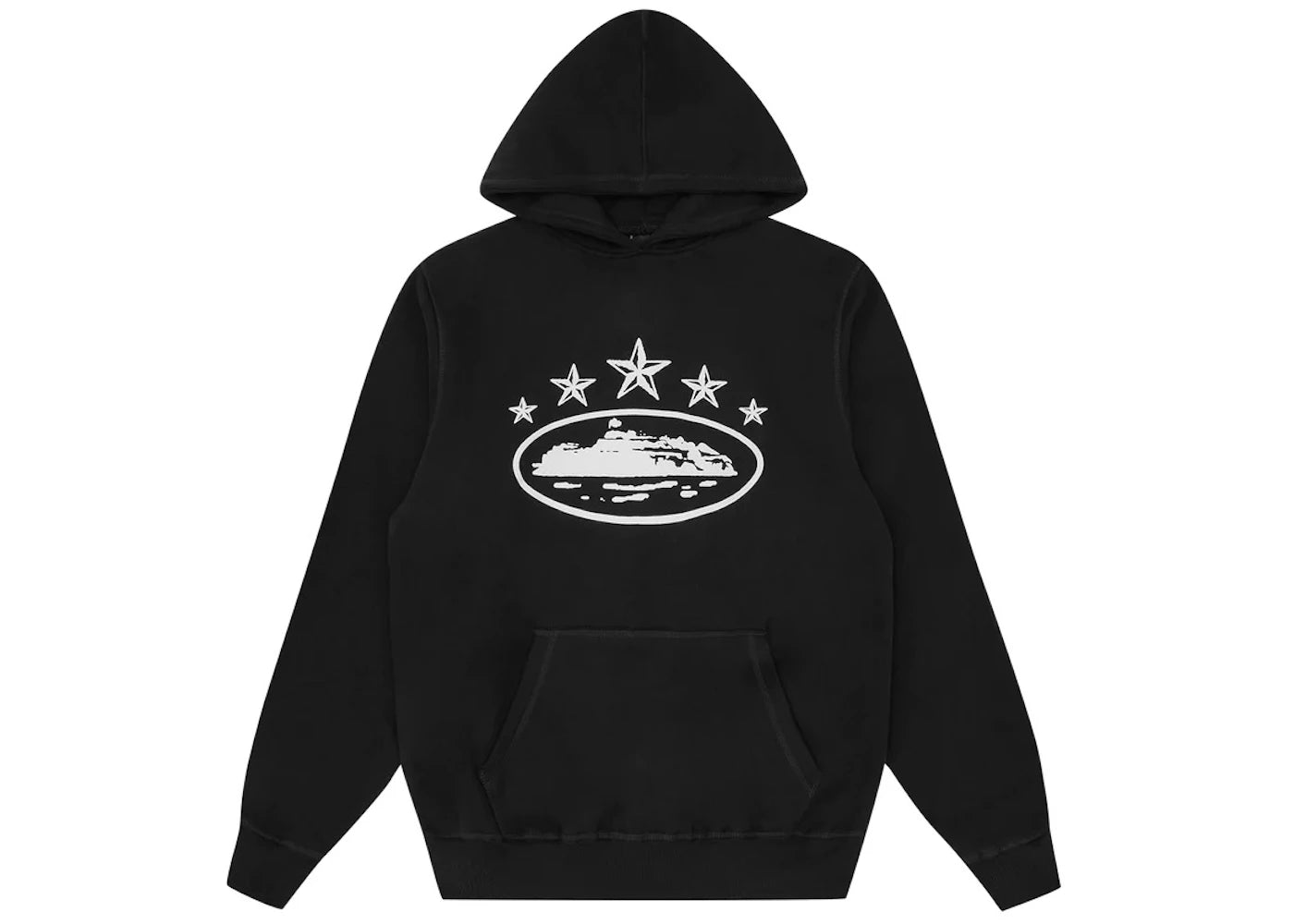 Corteiz 5 Starz Alcatraz Hoodie Black